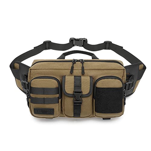 FANDARE Bauchtasche Herren Militär-Gürteltasche Wasserdicht Brusttasche Hüfttasche Sling Bag Umhängetasche für Outdoor Sport Joggen Wandern Radfahren Reisen Daypacks Khaki FANDARE Bauchtasche Herren Militär-Gürteltasche Wasserdicht Brusttasche Hüfttasche Sling Bag Umhängetasche für Outdoor Sport Joggen Wandern Radfahren Reisen Daypacks Khaki von FANDARE