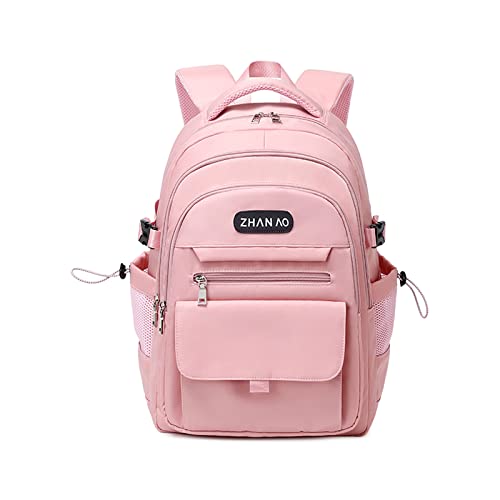 FANDARE Beiläufig Rucksack Schulrucksack Schultasche Junge Mädchen Schulranzen Daypacks mit 15.6 Zoll Laptopfach Schultaschen Schultaschen für Universität Reisen Freizeit Arbeit Rosa von FANDARE