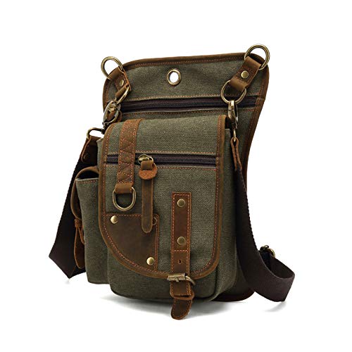 FANDARE Beintasche Herren Hüfttasche Brusttasche Canvas Beinbeutel Sling Bag Damen Sling Bag Schulranzen Umhängetasche Sporttasche für Motorrad Wandern Radfahren Schule Reise Joggen Daypacks Grün FANDARE Beintasche Herren Hüfttasche Brusttasche Canvas Beinbeutel Sling Bag Damen Sling Bag Schulranzen Umhängetasche Sporttasche für Motorrad Wandern Radfahren Schule Reise Joggen Daypacks Grün von FANDARE