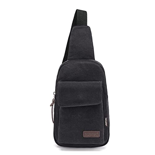 FANDARE Brusttasche Herren Schultertasche Sling Bag Rucksack 7.9 inch iPad Sling Bag Segeltuch Tasche Umhängetasche Sporttasche für Wandern,Abenteuer,Sport, Reisen und Joggen Schwarz FANDARE Brusttasche Herren Schultertasche Sling Bag Rucksack 7.9 inch iPad Sling Bag Segeltuch Tasche Umhängetasche Sporttasche für Wandern,Abenteuer,Sport, Reisen und Joggen Schwarz von FANDARE