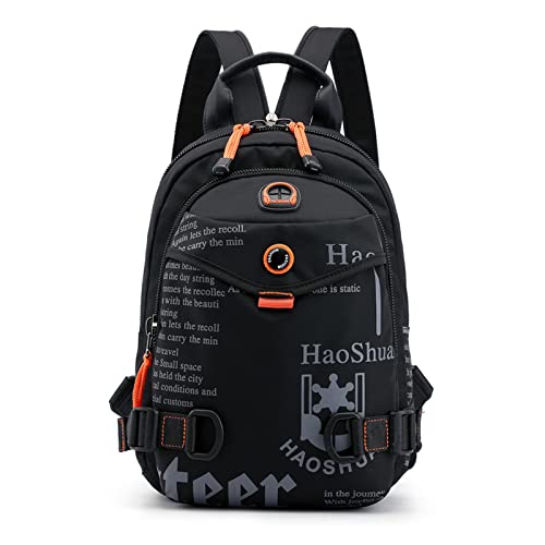 FANDARE Brusttasche Sling Bag Schulrucksack Sporttasche Herren Damen Schulranzen Umhängetaschen Crossover Rucksack Schultertasche Outdoor mit Kopfhörer-Loch & Abnehmbarer Schultergurt Schwarz FANDARE Brusttasche Sling Bag Schulrucksack Sporttasche Herren Damen Schulranzen Umhängetaschen Crossover Rucksack Schultertasche Outdoor mit Kopfhörer-Loch & Abnehmbarer Schultergurt Schwarz von FANDARE