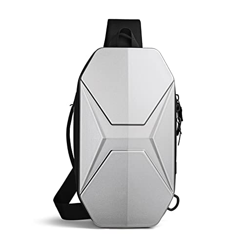 FANDARE Brusttasche Sling Bag Umhängetasche mit USB-Ladeanschluss Herren Schultertasche Grosse Kapazität Crossbody Bag für Outdoor Sport Wandern Radfahren Reisen Wasserdichtes Eva Silber FANDARE Brusttasche Sling Bag Umhängetasche mit USB-Ladeanschluss Herren Schultertasche Grosse Kapazität Crossbody Bag für Outdoor Sport Wandern Radfahren Reisen Wasserdichtes Eva Silber von FANDARE