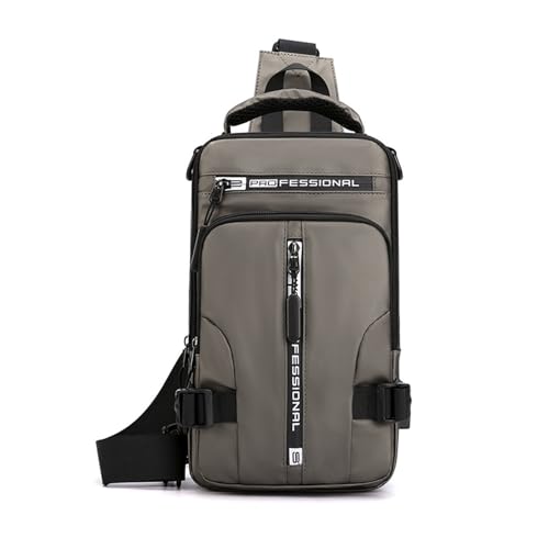 FANDARE Brusttasche für Herren Schultertasche Crossbody Bag mit USB-Ladenanschluss Sling Bag Umhängetaschen Verstellbare Schultergurte für Outdoor Radfahren Reisen Crossover Daypacks Nylon Khaki FANDARE Brusttasche für Herren Schultertasche Crossbody Bag mit USB-Ladenanschluss Sling Bag Umhängetaschen Verstellbare Schultergurte für Outdoor Radfahren Reisen Crossover Daypacks Nylon Khaki von FANDARE