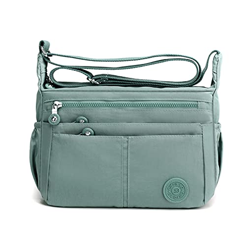 FANDARE Casual Schultertasche Damen Leichte Umhängetasche Wasserdicht Nylon für Sporttasche Arbeitstasche Reise Freizeit Crossbody Bag Grün FANDARE Casual Schultertasche Damen Leichte Umhängetasche Wasserdicht Nylon für Sporttasche Arbeitstasche Reise Freizeit Crossbody Bag Grün von FANDARE
