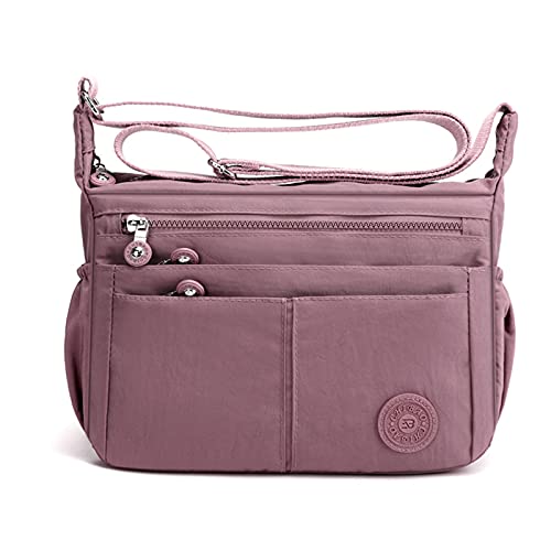 FANDARE Casual Schultertasche Damen Leichte Umhängetasche Wasserdicht Nylon für Sporttasche Arbeitstasche Reise Freizeit Crossbody Bag Rosa FANDARE Casual Schultertasche Damen Leichte Umhängetasche Wasserdicht Nylon für Sporttasche Arbeitstasche Reise Freizeit Crossbody Bag Rosa von FANDARE