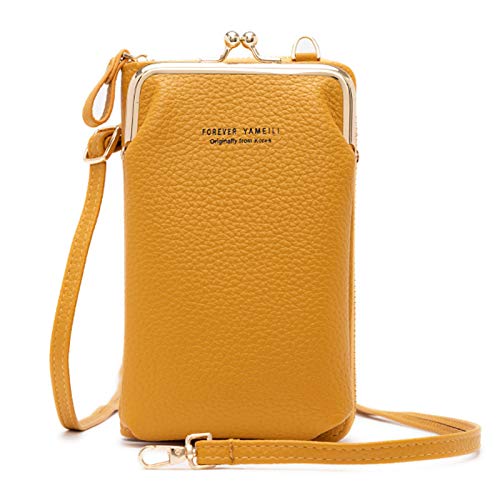 FANDARE Crossbody Tasche Damen Handy Umhängetasche Frauen Handytasche zum Umhängen Schultertasche PU Leder Portemonnaie Geldbörse mit Kartenfächer Mädchen Handtaschen Gelb FANDARE Crossbody Tasche Damen Handy Umhängetasche Frauen Handytasche zum Umhängen Schultertasche PU Leder Portemonnaie Geldbörse mit Kartenfächer Mädchen Handtaschen Gelb von FANDARE