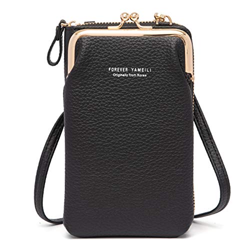 FANDARE Crossbody Tasche Damen Handy Umhängetasche Frauen Handytasche zum Umhängen Schultertasche PU Leder Portemonnaie Geldbörse mit Kartenfächer Mädchen HandtaschenSchwarz FANDARE Crossbody Tasche Damen Handy Umhängetasche Frauen Handytasche zum Umhängen Schultertasche PU Leder Portemonnaie Geldbörse mit Kartenfächer Mädchen HandtaschenSchwarz von FANDARE