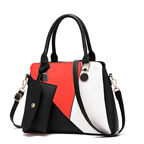 FANDARE Damen Handtasche 2pcs Schultertasche Umhängetasche Wasserdicht PU Leder mit Geldbörse Frauen Tragetasche Henkeltasche Tote 2-teiliges Set für Büro Schule Reisen Arbeitstasche Schwarz FANDARE Damen Handtasche 2pcs Schultertasche Umhängetasche Wasserdicht PU Leder mit Geldbörse Frauen Tragetasche Henkeltasche Tote 2-teiliges Set für Büro Schule Reisen Arbeitstasche Schwarz von FANDARE