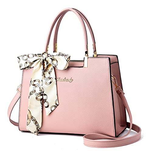 FANDARE Damen Handtasche Große Henkeltaschen Elegante Schultertasche Umhängetaschen PU-Leder Tote Beutel mit Quaste für Arbeit Schule Shopper Reise Rosa FANDARE Damen Handtasche Große Henkeltaschen Elegante Schultertasche Umhängetaschen PU-Leder Tote Beutel mit Quaste für Arbeit Schule Shopper Reise Rosa von FANDARE