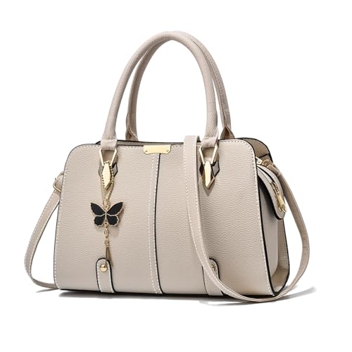 FANDARE Damen Handtasche Tote Beutel PU-Leder Umhängetaschen Schultertasche Wasserdicht Henkeltaschen für Reisen Einkaufen Arbeiten Weiß FANDARE Damen Handtasche Tote Beutel PU-Leder Umhängetaschen Schultertasche Wasserdicht Henkeltaschen für Reisen Einkaufen Arbeiten Weiß von FANDARE