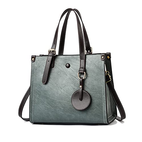 FANDARE Damen Handtasche Tote Beutel Umhängetaschen PU-Leder Schultertasche Tragetasche Multifunktionale Henkeltaschen für Arbeit Schule Shopper Reise Grün FANDARE Damen Handtasche Tote Beutel Umhängetaschen PU-Leder Schultertasche Tragetasche Multifunktionale Henkeltaschen für Arbeit Schule Shopper Reise Grün von FANDARE