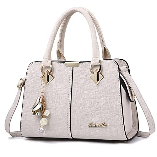 FANDARE Damen Handtasche Umhängetasche Frauen Schulterbeutel Shopper Tote Reise Henkeltasche Schulterriemen Abendtasche Citytasche Wasserdicht PU Leder Nicht-gerade Weiss A FANDARE Damen Handtasche Umhängetasche Frauen Schulterbeutel Shopper Tote Reise Henkeltasche Schulterriemen Abendtasche Citytasche Wasserdicht PU Leder Nicht-gerade Weiss A von FANDARE