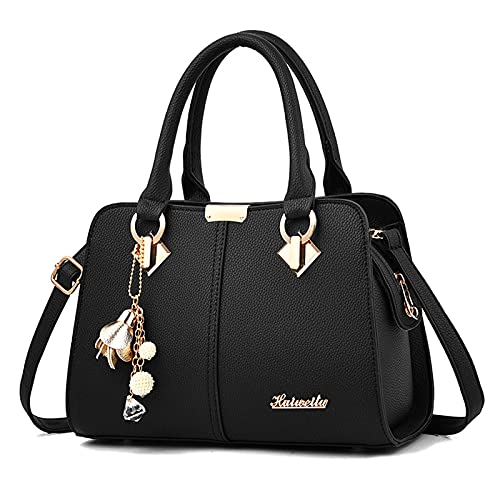 FANDARE Damen Handtasche Umhängetasche Frauen Schulterbeutel Shopper Tote Reise Henkeltasche Schulterriemen Abendtasche Citytasche Wasserdicht PU Leder Schwarz A FANDARE Damen Handtasche Umhängetasche Frauen Schulterbeutel Shopper Tote Reise Henkeltasche Schulterriemen Abendtasche Citytasche Wasserdicht PU Leder Schwarz A von FANDARE