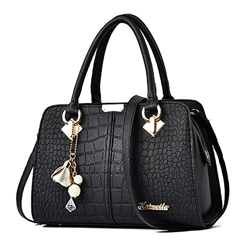 FANDARE Damen Handtasche Umhängetasche Frauen Schulterbeutel Shopper Tote Reise Henkeltasche Schulterriemen Abendtasche Citytasche Wasserdicht PU Leder Schwarz B FANDARE Damen Handtasche Umhängetasche Frauen Schulterbeutel Shopper Tote Reise Henkeltasche Schulterriemen Abendtasche Citytasche Wasserdicht PU Leder Schwarz B von FANDARE