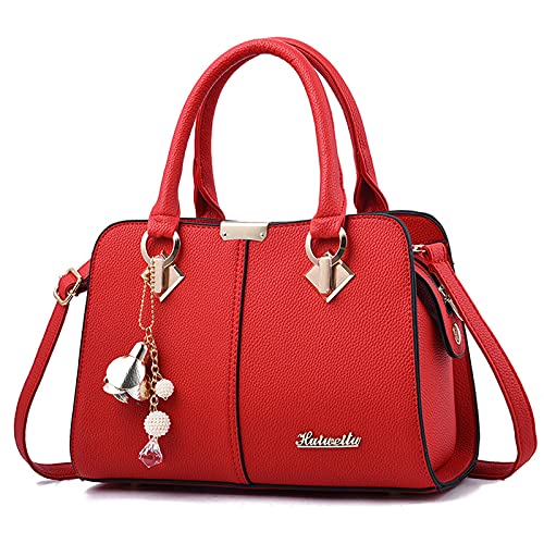 FANDARE Damen Handtasche Umhängetasche Frauen Schulterbeutel Shopper Tote Reise Henkeltasche Schulterriemen Abendtasche Citytasche Wasserdicht PU Leder Weinrot A FANDARE Damen Handtasche Umhängetasche Frauen Schulterbeutel Shopper Tote Reise Henkeltasche Schulterriemen Abendtasche Citytasche Wasserdicht PU Leder Weinrot A von FANDARE
