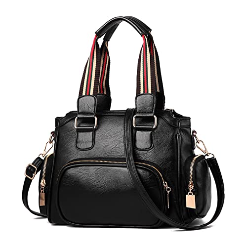 FANDARE Damen Handtasche Umhängetaschen Schultertasche PU-Leder Handtaschen Mit Mehreren Taschen Schulterhandtasche Henkeltaschen für Reisen Einkaufen Arbeiten Schwarz FANDARE Damen Handtasche Umhängetaschen Schultertasche PU-Leder Handtaschen Mit Mehreren Taschen Schulterhandtasche Henkeltaschen für Reisen Einkaufen Arbeiten Schwarz von FANDARE