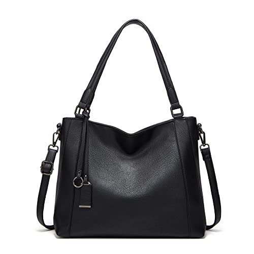 FANDARE Damen Handtasche Wasserdicht Henkeltaschen Umhängetaschen PU-Leder Tote Beutel Schultertasche für Reisen Einkaufen Arbeiten Hobo Tasche Schwarz FANDARE Damen Handtasche Wasserdicht Henkeltaschen Umhängetaschen PU-Leder Tote Beutel Schultertasche für Reisen Einkaufen Arbeiten Hobo Tasche Schwarz von FANDARE