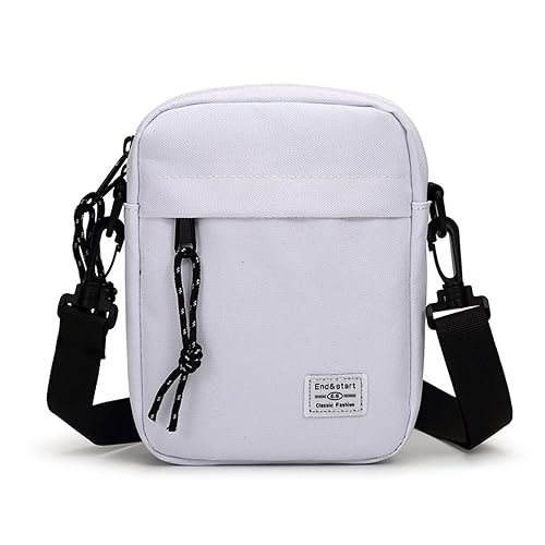 FANDARE Damen Handy Umhängetasche Herren Handytasche zum Umhängen Schultertasche Nylon Kleine Umhängetasche Mini Frauen Handytasche Damentasche Reisen Einkaufen Crossbody Messenger Bag Weiß FANDARE Damen Handy Umhängetasche Herren Handytasche zum Umhängen Schultertasche Nylon Kleine Umhängetasche Mini Frauen Handytasche Damentasche Reisen Einkaufen Crossbody Messenger Bag Weiß von FANDARE