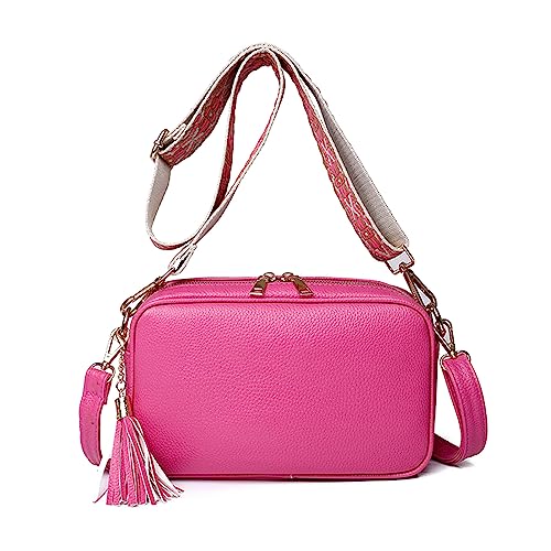 FANDARE Damen Handy Umhängetasche PU Leder Damen Handytasche zum Umhängen Schultertasche mit Zwei Schultergurte Frauen Handytasche Damentasche Reisen Einkaufen Crossbody Messenger BagRosenrot FANDARE Damen Handy Umhängetasche PU Leder Damen Handytasche zum Umhängen Schultertasche mit Zwei Schultergurte Frauen Handytasche Damentasche Reisen Einkaufen Crossbody Messenger BagRosenrot von FANDARE