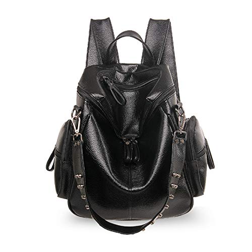 FANDARE Damen Rucksack Mode Schultertasche Wasserdicht Daypack Umhängetasche Mädchen Schultasche für Universität Einkaufen Arbeit Dating Freizeit Party Rucksäcke PU Schwarz FANDARE Damen Rucksack Mode Schultertasche Wasserdicht Daypack Umhängetasche Mädchen Schultasche für Universität Einkaufen Arbeit Dating Freizeit Party Rucksäcke PU Schwarz von FANDARE