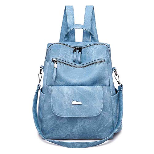 FANDARE Damen Rucksack Schultasche Wasserdicht Handtasche Frauen Umhängetasche Pendler Schulrucksack Mädchen Daypacks für Reise Campus Party Schulranzen Multifunktion Reiserucksack Blau von FANDARE