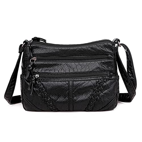 FANDARE Damen Umhängetasche Schultertasche Frauen Crossbody Bag Wasserdicht PU Leder Damentasche Schulterriemen Frauen Abendtasche Citytasche Reise Handtasche Schwarz FANDARE Damen Umhängetasche Schultertasche Frauen Crossbody Bag Wasserdicht PU Leder Damentasche Schulterriemen Frauen Abendtasche Citytasche Reise Handtasche Schwarz von FANDARE