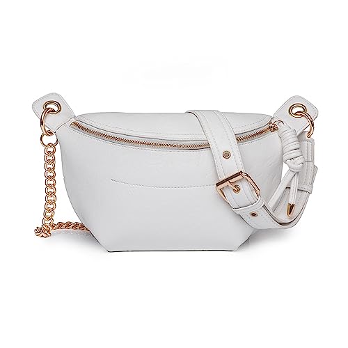 FANDARE Elegant Brusttasche Damen Handy Umhängetasche PU Leder Sling Bag Damen zum Umhängen Schultertasche Frauen Damentasche Reisen Einkaufen Crossbody Messenger Bag Weiss FANDARE Elegant Brusttasche Damen Handy Umhängetasche PU Leder Sling Bag Damen zum Umhängen Schultertasche Frauen Damentasche Reisen Einkaufen Crossbody Messenger Bag Weiss von FANDARE
