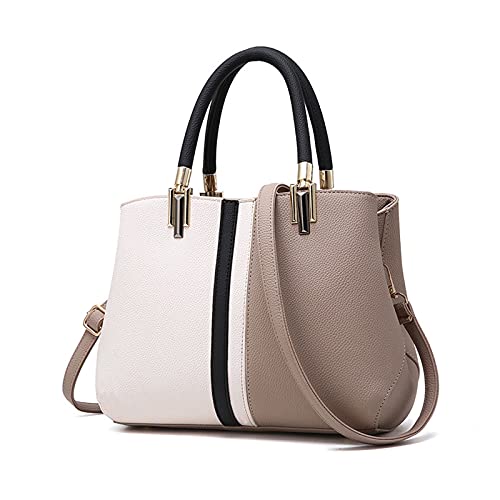 FANDARE Elegante Damen Umhängetaschen Schultertasche Frauen Handtasche PU Leder Wasserdicht für Büro Einkauf Arbeitstasche Reisen Henkeltaschen Crossbody Bag Khaki von FANDARE