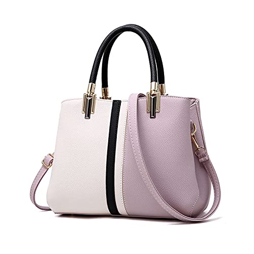 FANDARE Elegante Damen Umhängetaschen Schultertasche Frauen Handtasche PU Leder Wasserdicht für Büro Einkauf Arbeitstasche Reisen Henkeltaschen Crossbody Bag Violett von FANDARE