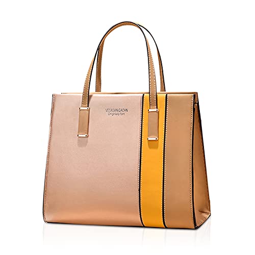 FANDARE Elegante Umhängetaschen Damen Schultertasche Verstellbare Frauen Handtasche PU Leder Wasserdicht Mittelgroß Büro Schule Einkauf Arbeitstasche Reisen Henkeltaschen Golden FANDARE Elegante Umhängetaschen Damen Schultertasche Verstellbare Frauen Handtasche PU Leder Wasserdicht Mittelgroß Büro Schule Einkauf Arbeitstasche Reisen Henkeltaschen Golden von FANDARE