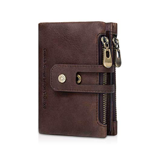 FANDARE Geldbörse Herren Damen Kurz Geldbörse Brieftasche Portmonee Ledergeldbörse Geldklammer Kreditkartenetui Geldbeutel Dunkelbraun FANDARE Geldbörse Herren Damen Kurz Geldbörse Brieftasche Portmonee Ledergeldbörse Geldklammer Kreditkartenetui Geldbeutel Dunkelbraun von FANDARE