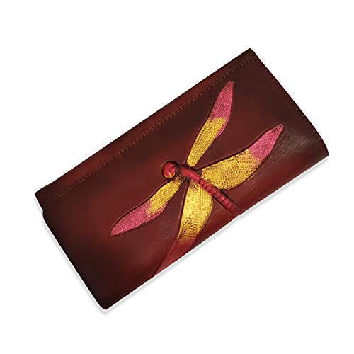 FANDARE Geldbörse Münzbörsen für Damen Unterarmtasche Brieftasche Libelle Clutches Geldklammer Kreditkartenetui Portemonnaie Geldbeutel Portmonee Leder Geldbörse für Party,Wandern, Einkaufen Braun FANDARE Geldbörse Münzbörsen für Damen Unterarmtasche Brieftasche Libelle Clutches Geldklammer Kreditkartenetui Portemonnaie Geldbeutel Portmonee Leder Geldbörse für Party,Wandern, Einkaufen Braun von FANDARE