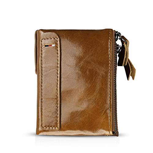 FANDARE Geldbörse mit RFID Schutz Herren Brieftasche Damen Geldklammer Kreditkartenetui Geldbeutel Kartenhalter Portmonee Leder Geldbörse Gelb FANDARE Geldbörse mit RFID Schutz Herren Brieftasche Damen Geldklammer Kreditkartenetui Geldbeutel Kartenhalter Portmonee Leder Geldbörse Gelb von FANDARE
