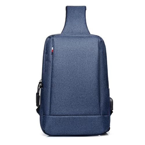 FANDARE Geschäft Brusttasche Herren Schultertasche Damen Sling Bag Umhängetasche Brustbeutel Hängetasche Handgepäck für Reise Arbeiter Freizeit Büro Messenger Bag Crossover Daypacks Polyester Blau von FANDARE