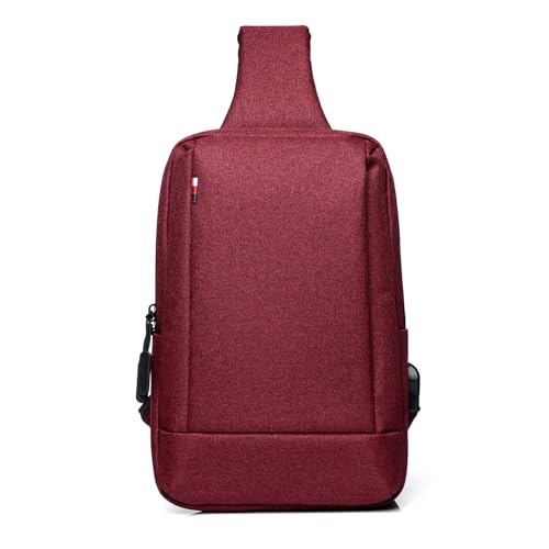 FANDARE Geschäft Brusttasche Herren Schultertasche Damen Sling Bag Umhängetasche Brustbeutel Hängetasche Handgepäck für Reise Arbeiter Freizeit Büro Messenger Bag Crossover Daypacks Polyester Weinrot FANDARE Geschäft Brusttasche Herren Schultertasche Damen Sling Bag Umhängetasche Brustbeutel Hängetasche Handgepäck für Reise Arbeiter Freizeit Büro Messenger Bag Crossover Daypacks Polyester Weinrot von FANDARE