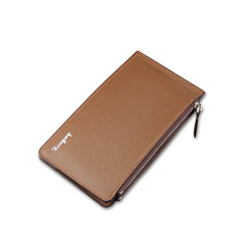 FANDARE Groß Brieftasche Herren Geldklammer Kreditkartenetui Kartenhalter Portmonee Zip Geldbörse mit Geldspange Geldbörsen PU Braun FANDARE Groß Brieftasche Herren Geldklammer Kreditkartenetui Kartenhalter Portmonee Zip Geldbörse mit Geldspange Geldbörsen PU Braun von FANDARE