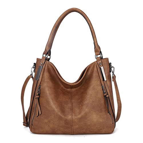 FANDARE Groß Handtschasche Vintage Schultertasche Damen Umhängetasche Frauen Schulranzen PU Leder Wasserdicht für Shopper Reisen Arbeitstasche Messenger Tote Bags Braun FANDARE Groß Handtschasche Vintage Schultertasche Damen Umhängetasche Frauen Schulranzen PU Leder Wasserdicht für Shopper Reisen Arbeitstasche Messenger Tote Bags Braun von FANDARE
