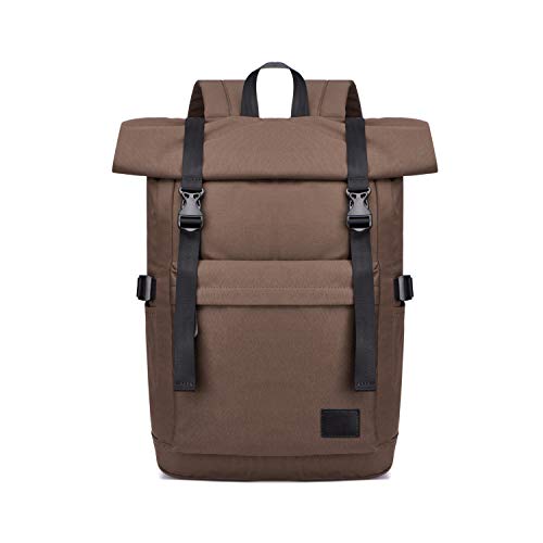 FANDARE Groß Rucksack für 15.6 Zoll Laptop Roll-Top Schultasche Schultasche Mädchen Junge Schulrucksack Herren Damen Rucksäcke zum Business Reise Schulranzen Daypacks Wasserdicht Braun FANDARE Groß Rucksack für 15.6 Zoll Laptop Roll-Top Schultasche Schultasche Mädchen Junge Schulrucksack Herren Damen Rucksäcke zum Business Reise Schulranzen Daypacks Wasserdicht Braun von FANDARE