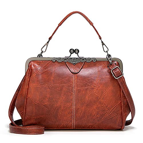 FANDARE Handtaschen Damen Schultertasche Umhängetasche Handy Bag für Frauen PU Leder Wasserdicht Schultertasche Crossbody Messenger Bag Shopper Arbeitstasche Snaps Haspe Braun FANDARE Handtaschen Damen Schultertasche Umhängetasche Handy Bag für Frauen PU Leder Wasserdicht Schultertasche Crossbody Messenger Bag Shopper Arbeitstasche Snaps Haspe Braun von FANDARE