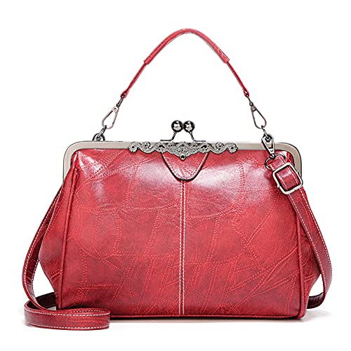 FANDARE Handtaschen Damen Schultertasche Umhängetasche Handy Bag für Frauen PU Leder Wasserdicht Schultertasche Crossbody Messenger Bag Shopper Arbeitstasche Snaps Haspe Rot FANDARE Handtaschen Damen Schultertasche Umhängetasche Handy Bag für Frauen PU Leder Wasserdicht Schultertasche Crossbody Messenger Bag Shopper Arbeitstasche Snaps Haspe Rot von FANDARE