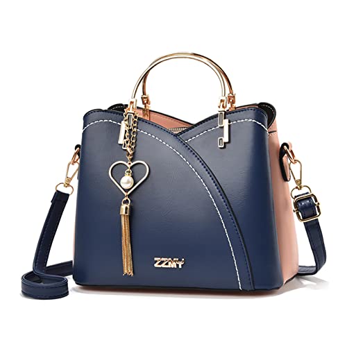 FANDARE Handtaschen für Damen Tote Beutel Umhängetaschen Wasserdicht Schultertasche Tragetasche PU-Leder Henkeltaschen mit Quaste für Arbeit Schule Shopper Reise Dunkelblau FANDARE Handtaschen für Damen Tote Beutel Umhängetaschen Wasserdicht Schultertasche Tragetasche PU-Leder Henkeltaschen mit Quaste für Arbeit Schule Shopper Reise Dunkelblau von FANDARE