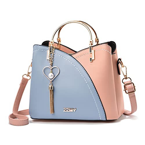 FANDARE Handtaschen für Damen Tote Beutel Umhängetaschen Wasserdicht Schultertasche Tragetasche PU-Leder Henkeltaschen mit Quaste für Arbeit Schule Shopper Reise Hellblau FANDARE Handtaschen für Damen Tote Beutel Umhängetaschen Wasserdicht Schultertasche Tragetasche PU-Leder Henkeltaschen mit Quaste für Arbeit Schule Shopper Reise Hellblau von FANDARE