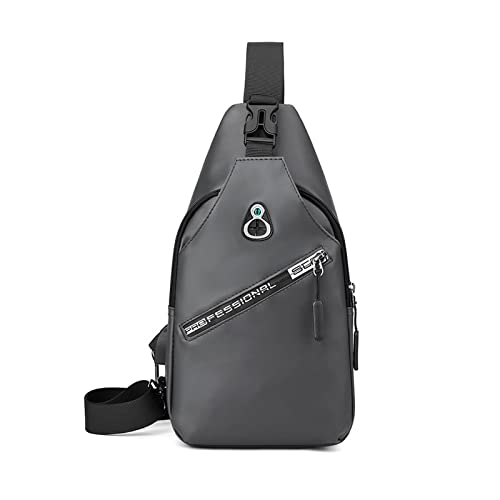 FANDARE Herren Brusttasche Sling Bag Umhängetaschen Schultertasche mit USB-Ladeanschluss Bauchtasche Crossover Rucksack Daypacks für Männer Outdoor Reisen Camping Wanderrucksäcke Crossbody Pack Grau FANDARE Herren Brusttasche Sling Bag Umhängetaschen Schultertasche mit USB-Ladeanschluss Bauchtasche Crossover Rucksack Daypacks für Männer Outdoor Reisen Camping Wanderrucksäcke Crossbody Pack Grau von FANDARE