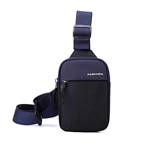 FANDARE Herren Brusttasche Ultraleicht Sling Chest Pack Umhängetasche Schultertasche Bauchtasche Crossover Rucksack Daypacks für Männer Outdoor Reisen Camping Crossbody Bag Wanderrucksäcke Blau von FANDARE