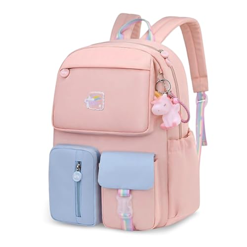 FANDARE Kinderrucksack Schulranzen Schultaschen Jungen Mädchen Schulrucksack Kinder Schultasche für 3-6 Klasse Schüler Outdoor Reise Daypacks Kindergartentasche Rucksack Nylon Rosa Blau FANDARE Kinderrucksack Schulranzen Schultaschen Jungen Mädchen Schulrucksack Kinder Schultasche für 3-6 Klasse Schüler Outdoor Reise Daypacks Kindergartentasche Rucksack Nylon Rosa Blau von FANDARE