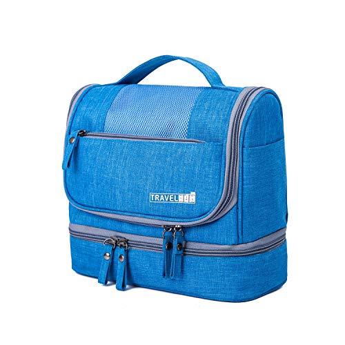 FANDARE Kulturbeutel Damen Herren Kosmetiktasche Reise Kulturbeutel, Waschtasche Kulturtasche zum Aufhängen mit getrennten Fächern für trockene und nasse Reiseartikel Wasserdicht Polyester Blau FANDARE Kulturbeutel Damen Herren Kosmetiktasche Reise Kulturbeutel, Waschtasche Kulturtasche zum Aufhängen mit getrennten Fächern für trockene und nasse Reiseartikel Wasserdicht Polyester Blau von FANDARE
