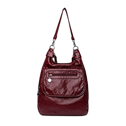 FANDARE Lässig Daypacks 3 in1 Damen handtaschen wasserdicht Schultertaschen weiches Leder Laptop-Rucksäcke für 12,9 Zoll Damen-Rucksack für Alltag Büro Schule Ausflug Einkauf rot FANDARE Lässig Daypacks 3 in1 Damen handtaschen wasserdicht Schultertaschen weiches Leder Laptop-Rucksäcke für 12,9 Zoll Damen-Rucksack für Alltag Büro Schule Ausflug Einkauf rot von FANDARE