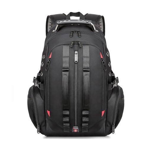 FANDARE Laptop-Rucksack Herren Reiserucksack Handgepäck mit USB-Ladeanschluss Multifunktion Rucksack Herren Schulrucksack Arbeit Schulranzen Reisen Tagesrucksack Daypacks für 15.6 Zoll-Laptop Schwarz von FANDARE