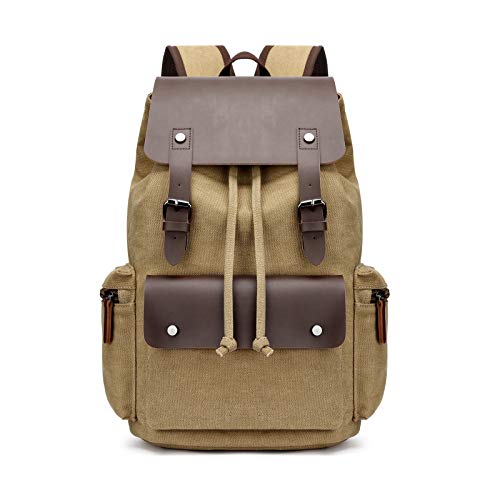 FANDARE Laptop Rucksack Kordelzug Schulranzen 15.6 Zoll Laptoptasche Segeltuch Daypacks Schulrucksack Herren Damen Reisen Uni Campus Daypacks Khaki FANDARE Laptop Rucksack Kordelzug Schulranzen 15.6 Zoll Laptoptasche Segeltuch Daypacks Schulrucksack Herren Damen Reisen Uni Campus Daypacks Khaki von FANDARE