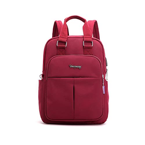 FANDARE Laptop Rucksäcke Schulrucksack Damen Schultasche Mädchen Schulranzen mit USB Reise Tagesrucksack Teenager Daypacks für Uni Büro Alltag Freizeit Campus Wandern Dauerhaft Nylon Weinrot FANDARE Laptop Rucksäcke Schulrucksack Damen Schultasche Mädchen Schulranzen mit USB Reise Tagesrucksack Teenager Daypacks für Uni Büro Alltag Freizeit Campus Wandern Dauerhaft Nylon Weinrot von FANDARE
